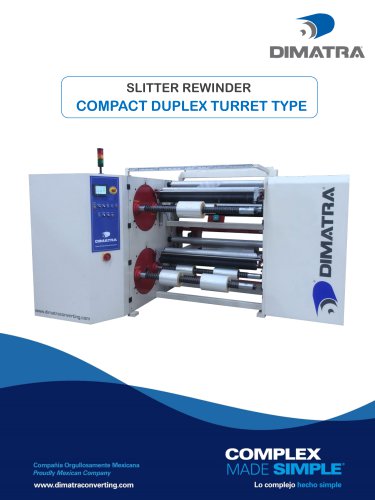 SLITTER REWINDER COMPACT DUPLEX TURRET TYPE