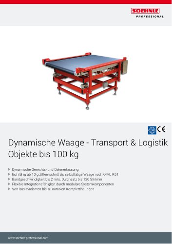 Dynamische Waage - Transport & Logistik Objekte bis 30 kg