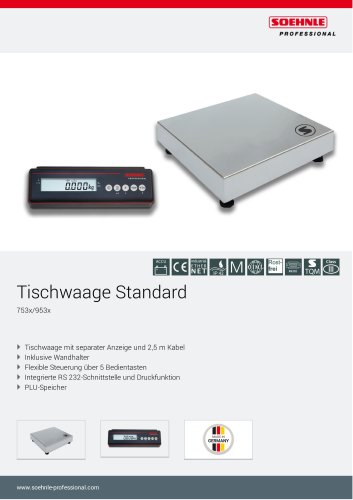 Tischwaage Standard 753x/953x