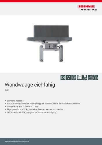 Wandwaage eichfähig 2821