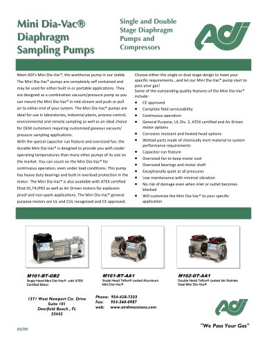 Mini Dia-Vac® Diaphragm Sampling Pumps