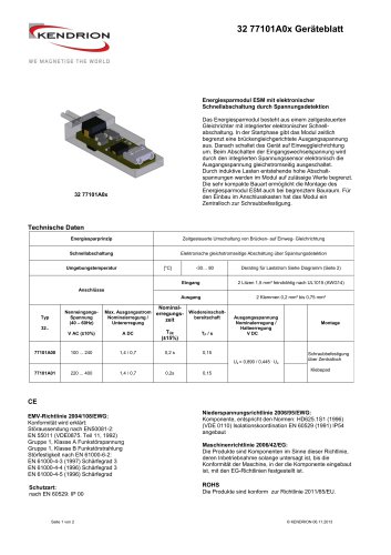 32 77101A0x Geräteblatt