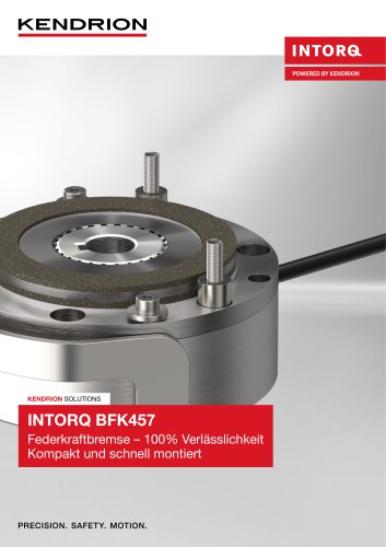 INTORQ BFK457 Brochure de