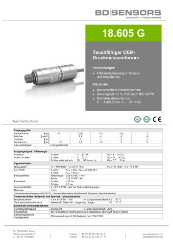 Datenblatt 18.605 G