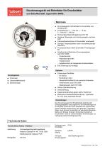 Druckmessgerät mit Rohrfeder für Druckmittler und Schaltkontakt, Typenreihe BR42 - 1