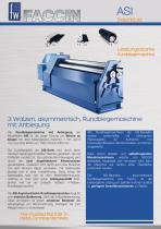 Faccin 3 Walzen, asymmetrisch, Rundbiegemaschine ASI - 1