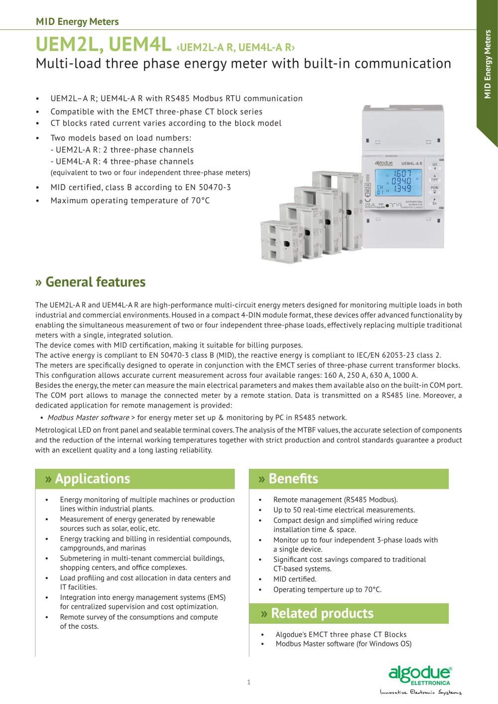 UEM2L, UEM4L - Algodue Elettronica