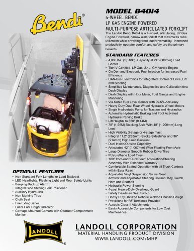 Landoll Corporation Bendi i4 -IC Narrow Aisle Forklift