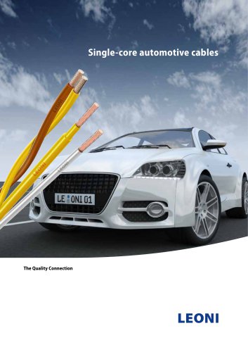 Single-core automotive cables