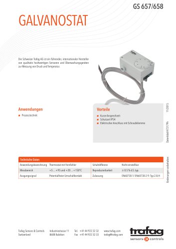 Datenblatt GS 657/658