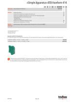 Datenblatt «Simple Apparatus» conformity to ATEX 414 - 3