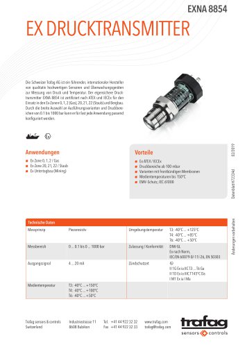 EX DRUCKTRANSMITTER EXNA 8854