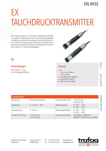 EX TAUCHDRUCKTRANSMITTER EXL 8432