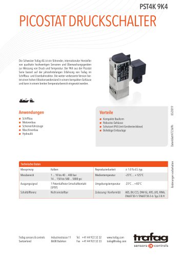 Picostat Druckschalter PST4K 9K4