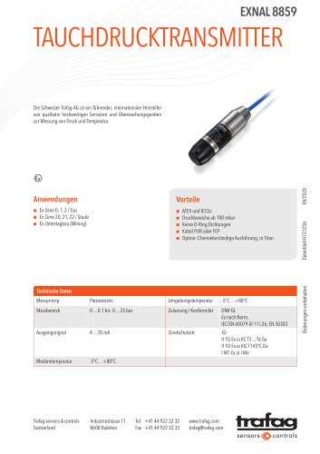 TAUCHDRUCKTRANSMITTER EXNAL 8859