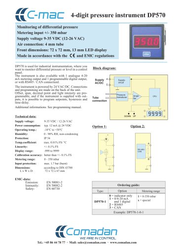 4-digit pressure instrument DP570