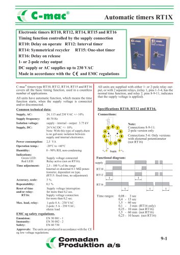 Automatic timers RT1X