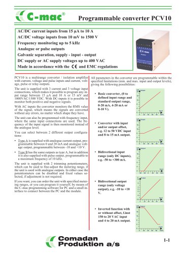 Programmable converter PCV10