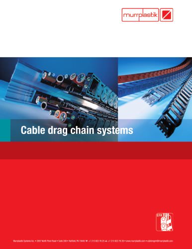 Cable drag chain systems