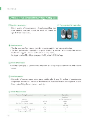 LPA Series of Two-component Polyurethane Padding Glue