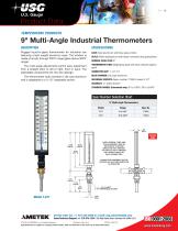 9" Multi-Angle Industrial Thermometers