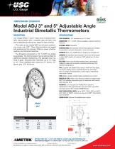 Model ADJ 3" and 5" Adjustable Angle Industrial Bimetallic Thermometers