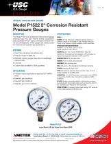 Model P1522 2" Corrosion Resistant Pressure Gauges