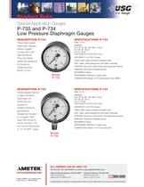 P-733 and P-734 Low Pressure Diaphragm Gauges