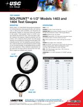 SOLFRUNT® 4-1/2" Models 1403 and 1404 Test Gauges