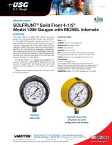 SOLFRUNT® Solid Front 4-1/2" Model 1986 Gauges with MONEL Internals