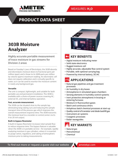 303B Moisture Analyzer