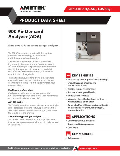 900 Air Demand Analyzer (ADA)