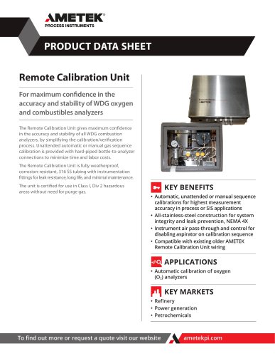 Remote Calibration Unit