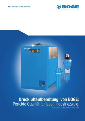 Druckluftaufbereitung*von BOGE:Perfekte Qualität für jeden Industriezweig