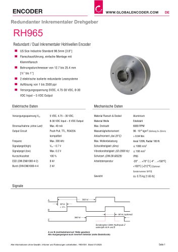 Datenblatt RH965 (DE)