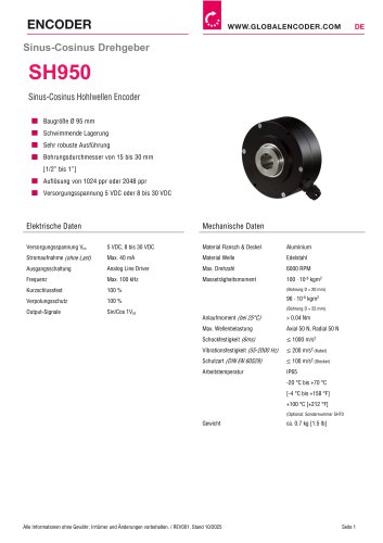 Datenblatt SH950 (DE)