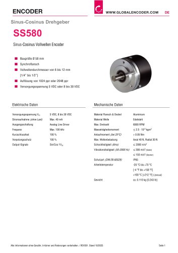 Datenblatt SS580 (DE)