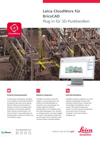 Leica CloudWorx for BricsCAD Data Sheet