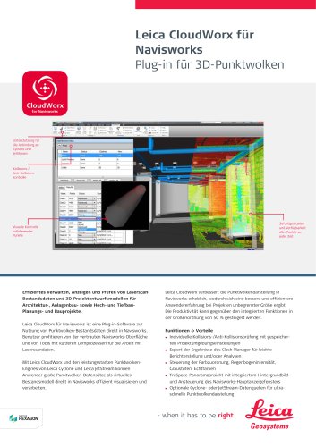 Leica CloudWorx for Navisworks Data Sheet