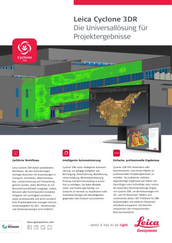 Leica Cyclone 3DR Data Sheet