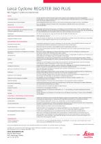Leica Cyclone REGISTER 360 PLUS Data Sheet - 2