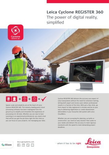 Leica Cyclone REGISTER 360 - Survey & Infrastructure Flyer