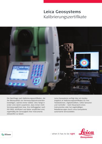 Leica Geosystems Calibration Certificate