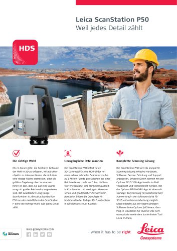 Leica ScanStation P50 Data Sheet