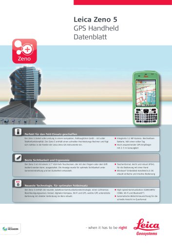 Leica Zeno 5 GPS Handheld Datenblatt