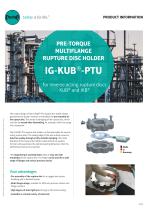 Rupture Disc Holder IG-KUB-PTU Product Information