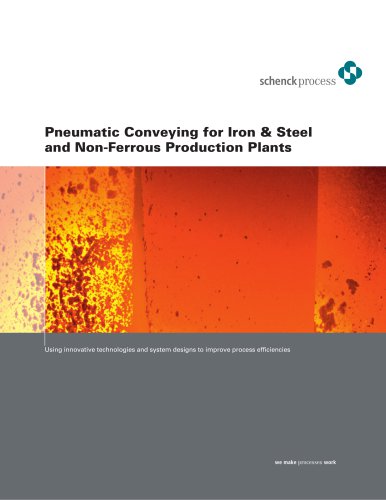 Pneumatic conveying for iron & steel and non-ferrous production plants