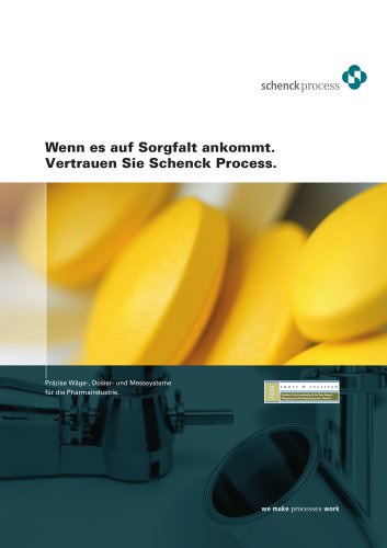 Präzise Wäge-, Dosier- und Messsysteme für die Pharmaindustrie