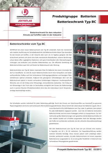 Batterieschrank BC für USV-Anlagen