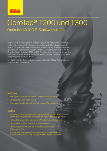 CoroTap® T200 und T300